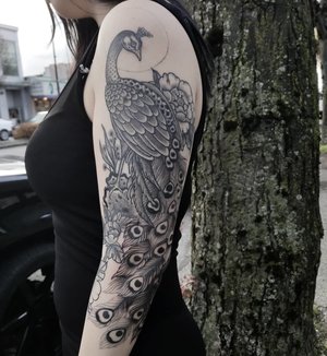 Peacock  kelowna tattoo