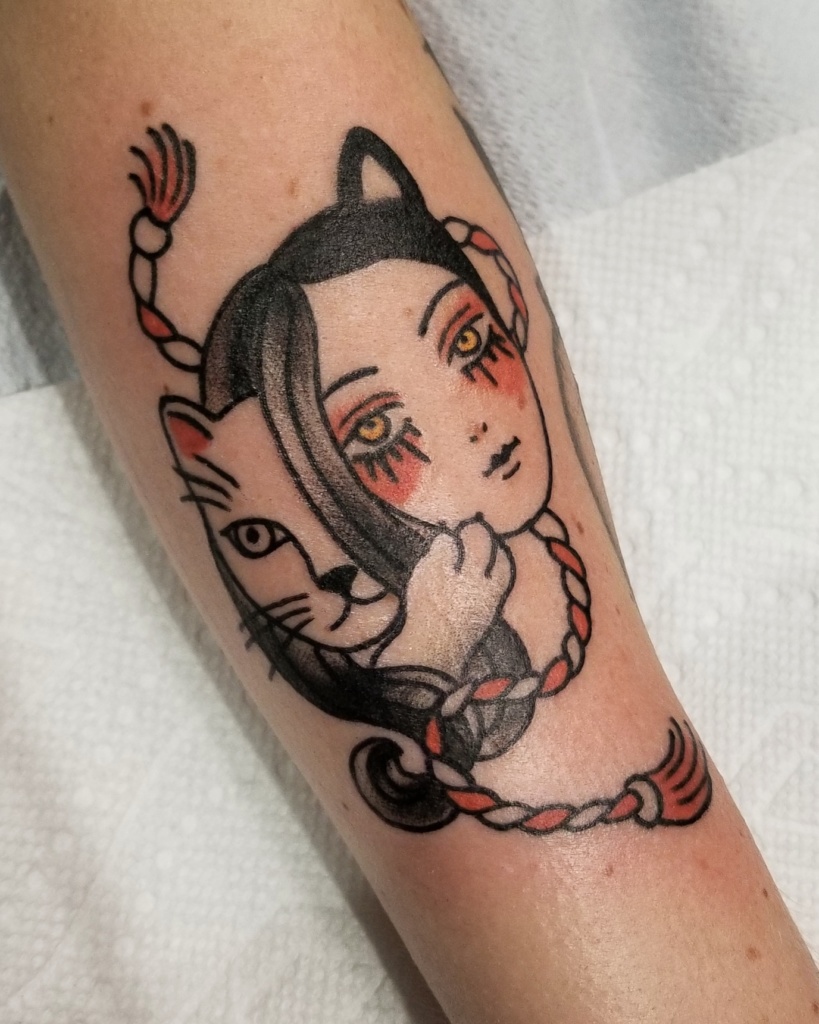 tattoo cat+women